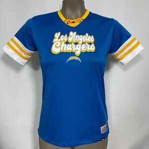Los Angeles Chargers NFL Football Blue Lace Up Jersey Top Girls 14/16